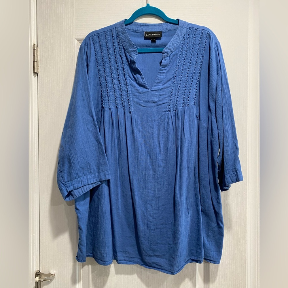 LANE BRYANT 22/24 PLEATED FRONT TUNIC (F)